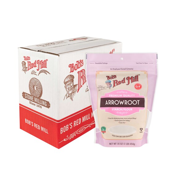 Bob's Red Mill Gluten Free Arrowroot Starch Flour 16 oz. Bag, PK4
